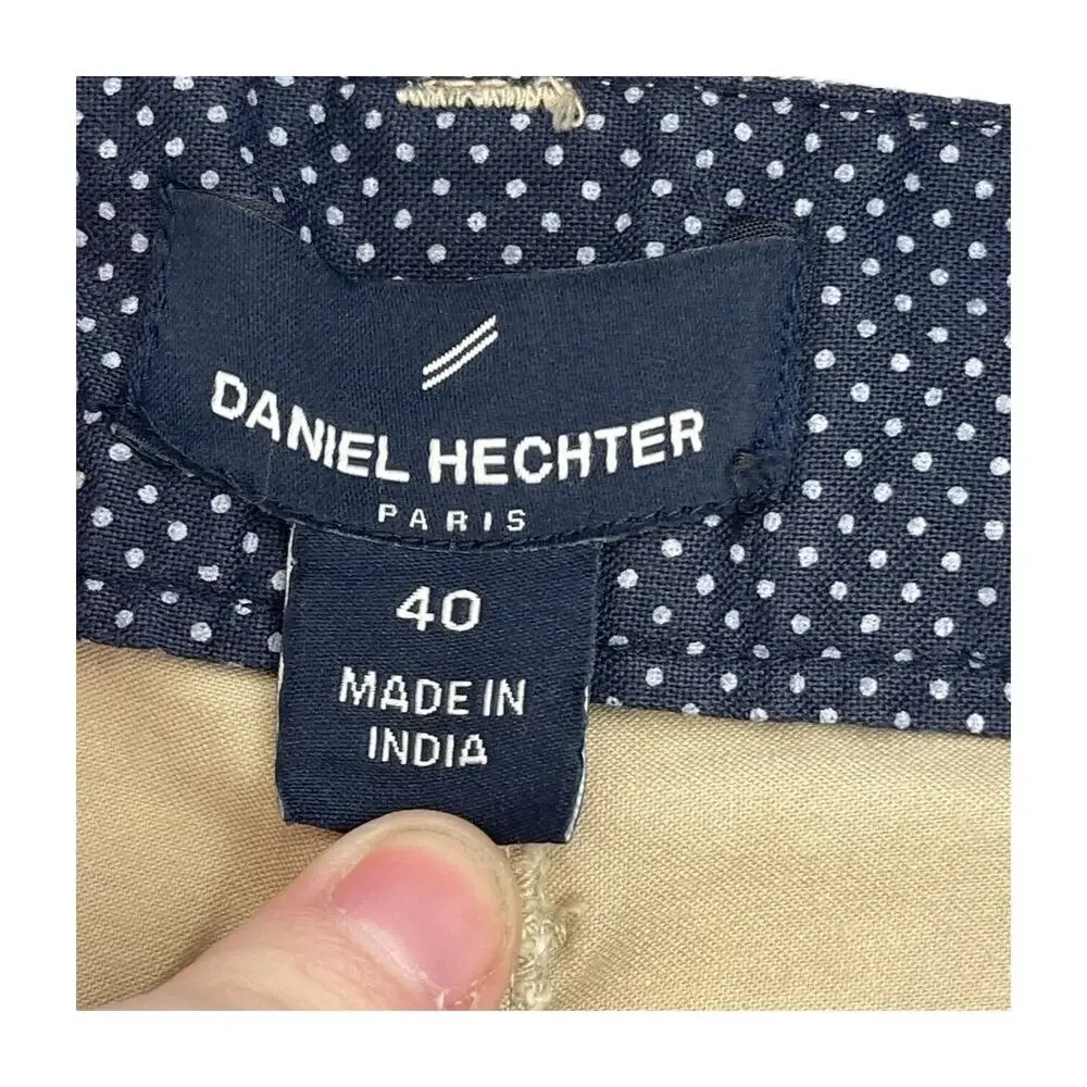 Daniel Hechter Chino Shorts Mens 40 Tan Cotton Stretch High-Rise Classic Outdoor